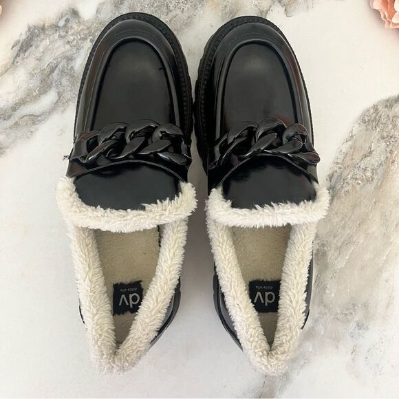 DOLCE VITA Larazzo Chain Platform Lug Sole Loafers in Black Size 11 NEW - Picture 9 of 16